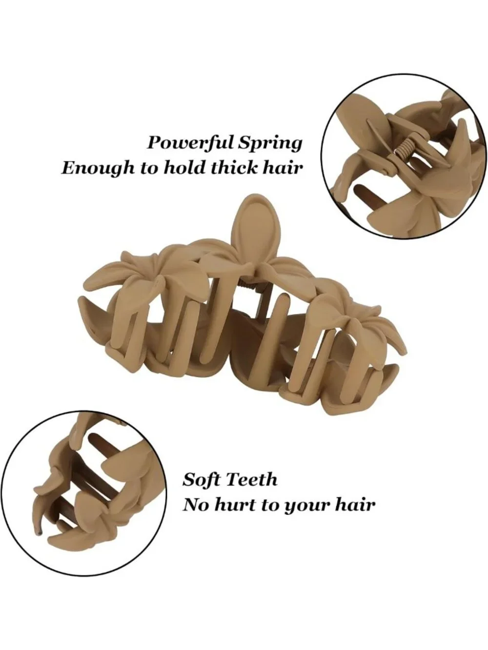 4PCS Large Hawaiian Plumeria Flower Hair Clips - Non-Slip Claw Clips for Beach